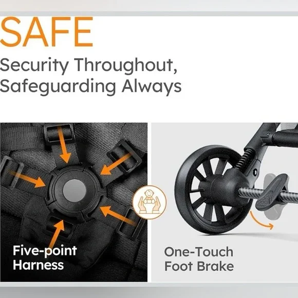 Mamazing 11.6 lb Ultra Air Lightweight Foldable Carbon Fiber Travel Stroller - Picture 14 of 16